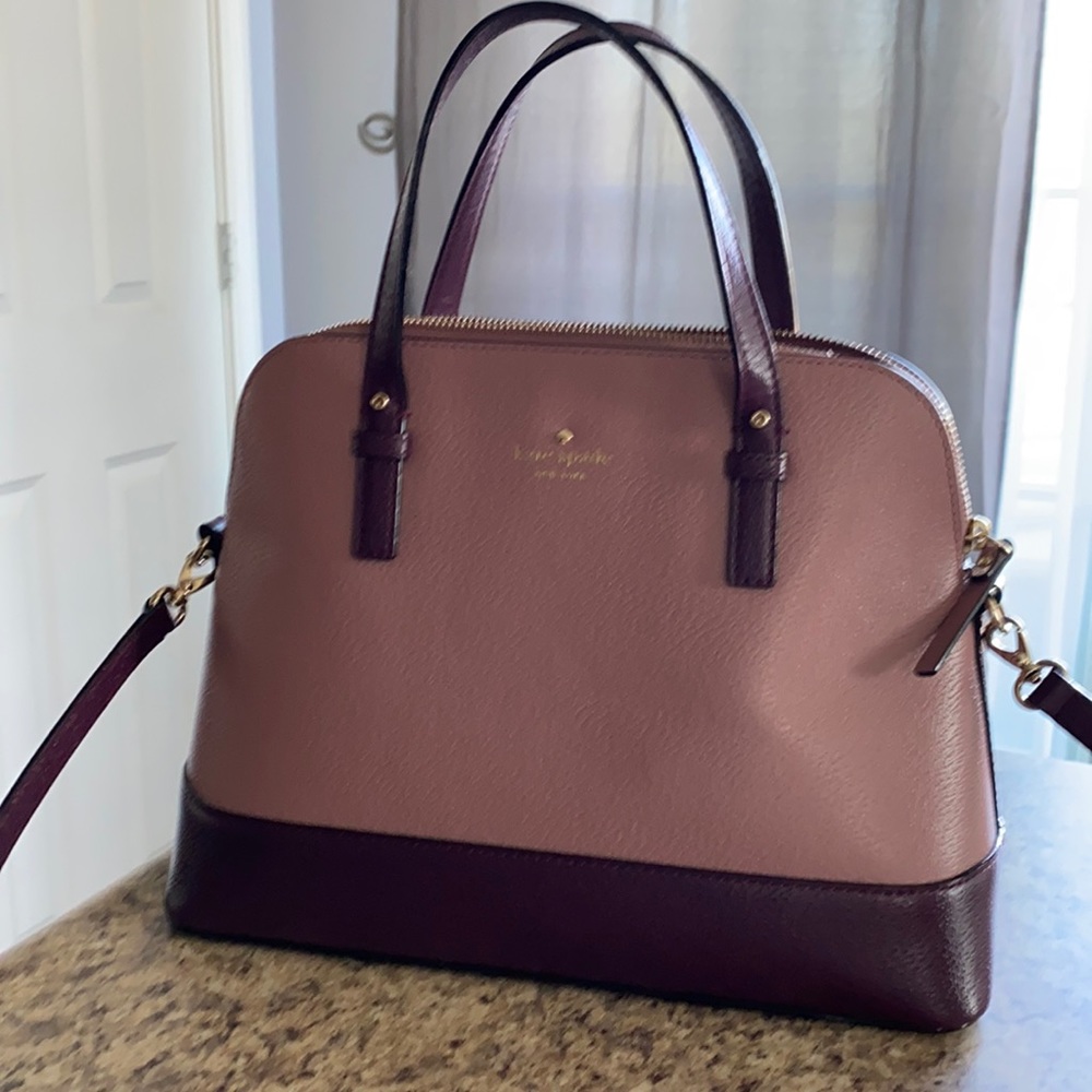 Kate Spade mauve and purple large crossbody purse